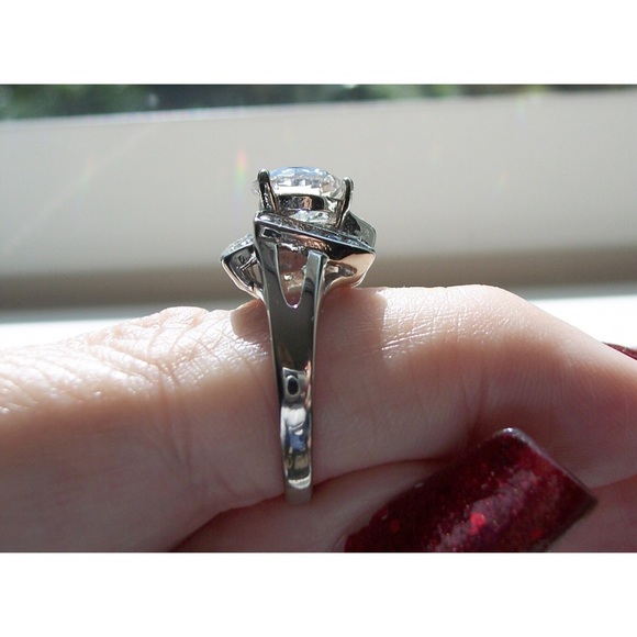 STAINLESS STEEL 2.5 Carat Round Cut Cubic Zirconia Ring - Picture 7 of 13